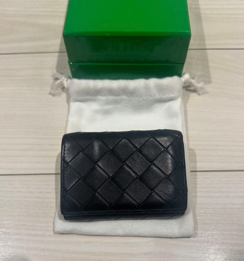 も*️様 ボッテガヴェネタ 三つ折り財布 マキシ イントレチャート 黒