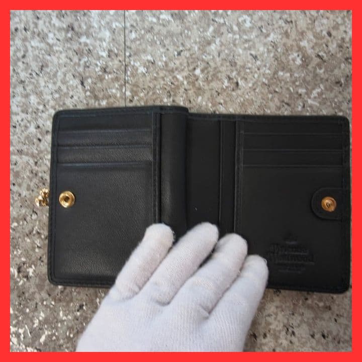 【新品未使用】ヴィヴィアンウエストウッド二つ折り財布　988VW706　ブラック