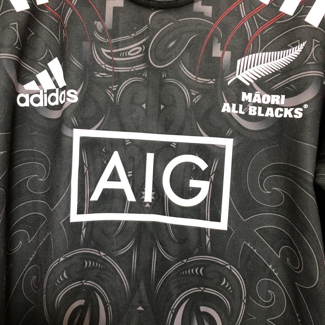 XLサイズ　ラグビー adidasオールブラックス Maori ホームレプリカ