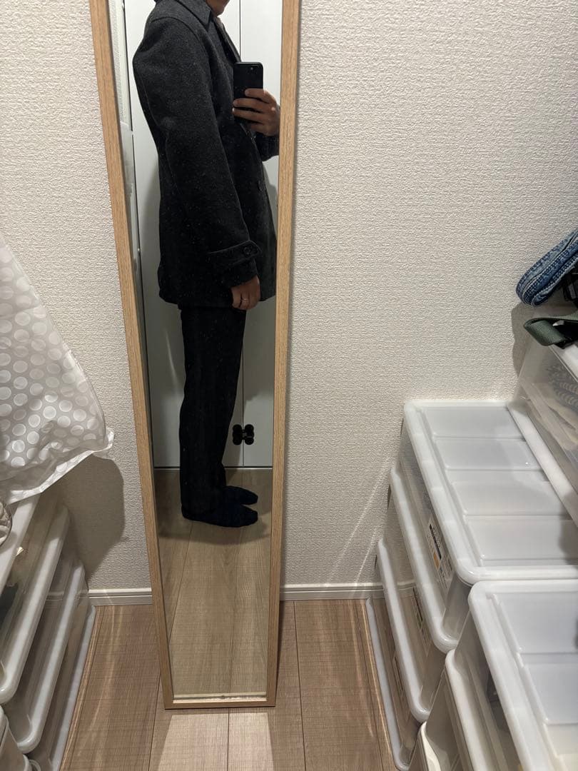 き*ん様 RING JACKET グレー ピーコート