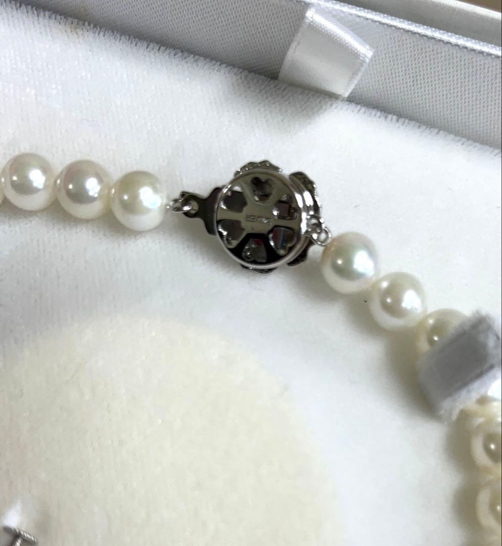 真珠　パールネックレス　K14イヤリング セット　鑑別書