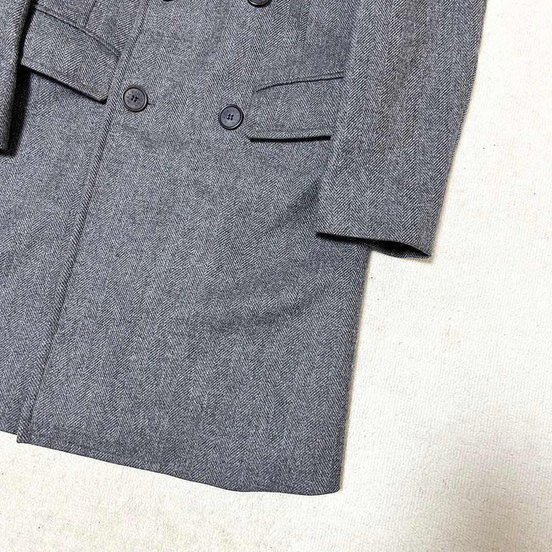 希少　マッキントッシュロンドン　ダブルブレストチェスターコート　ヘリンボーン