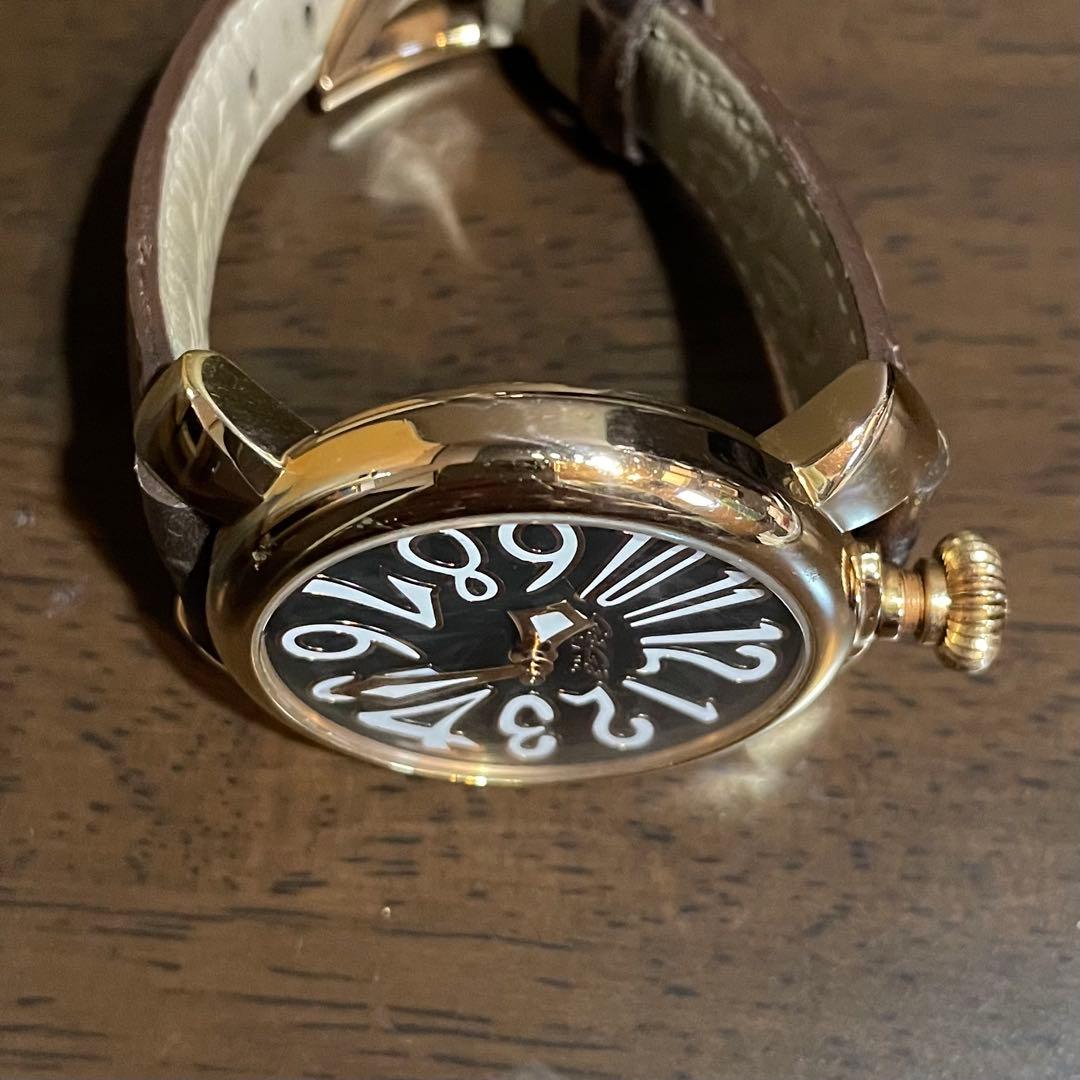 ガガミラノ マヌアーレ40mm ブラック　ゴールド　シェル盤 稼働品