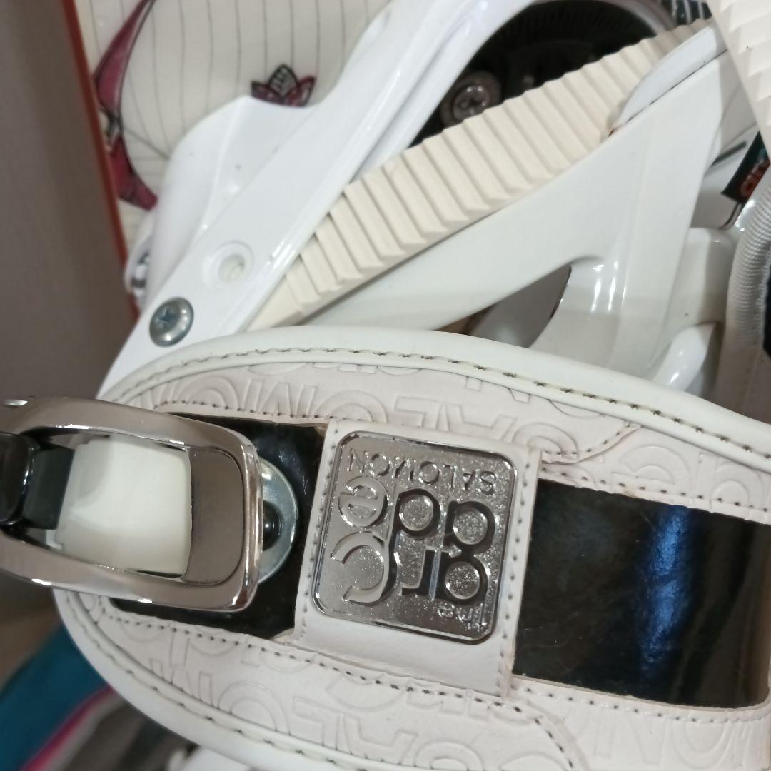 スノーボード　ビンディング　サロモン　ホワイト