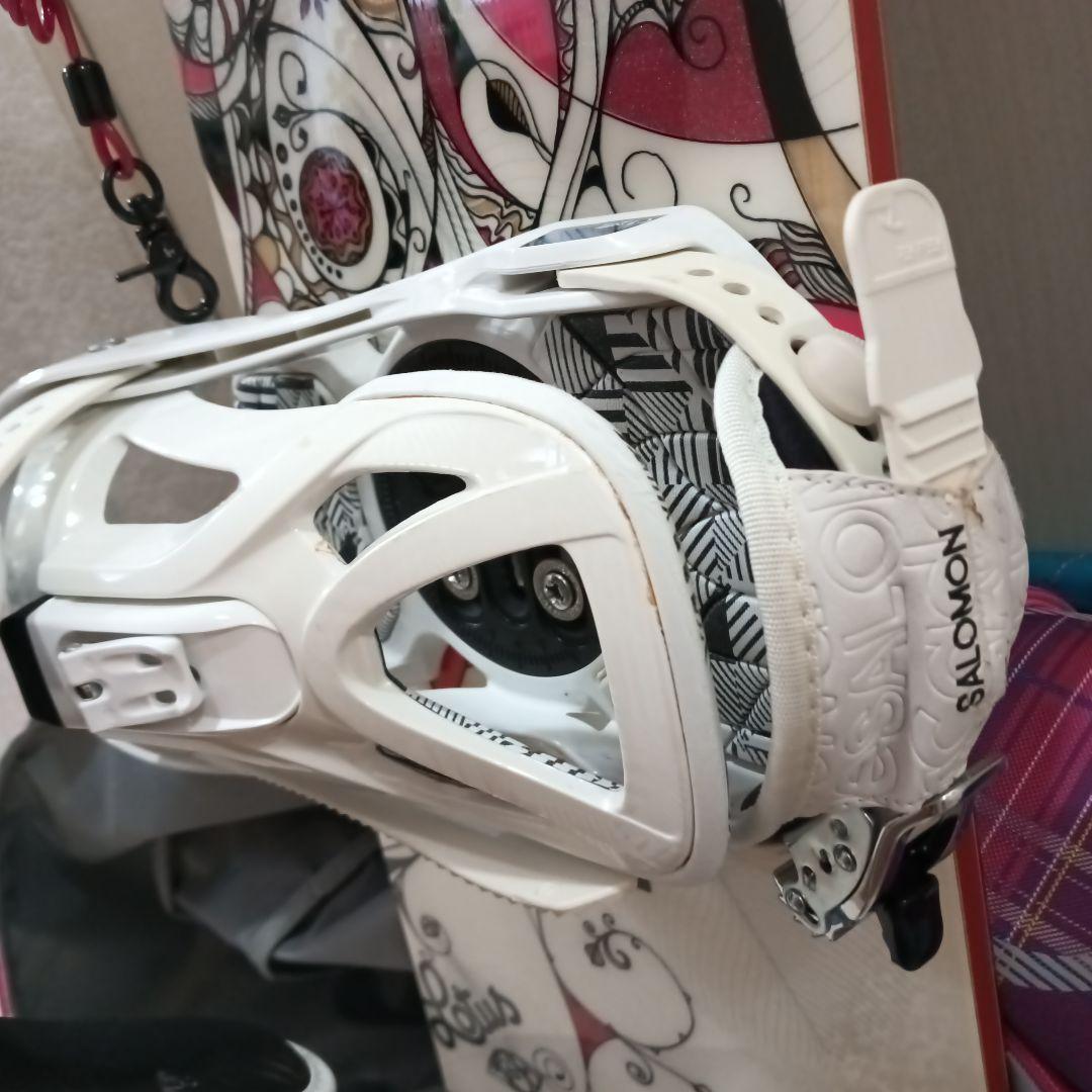 スノーボード　ビンディング　サロモン　ホワイト