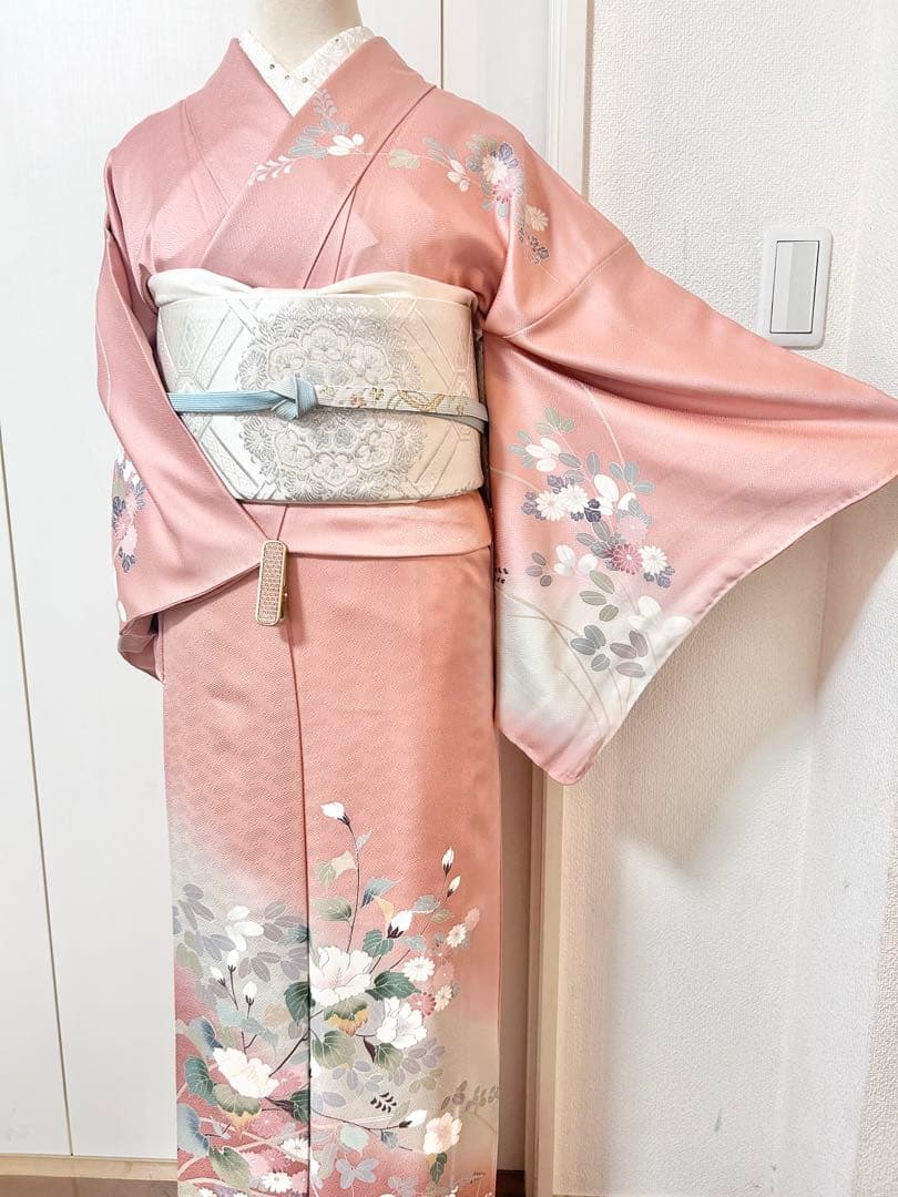 美品　正絹訪問着　フルセット4点　卒業式　入学式　七五三　お宮参り　西陣袋帯