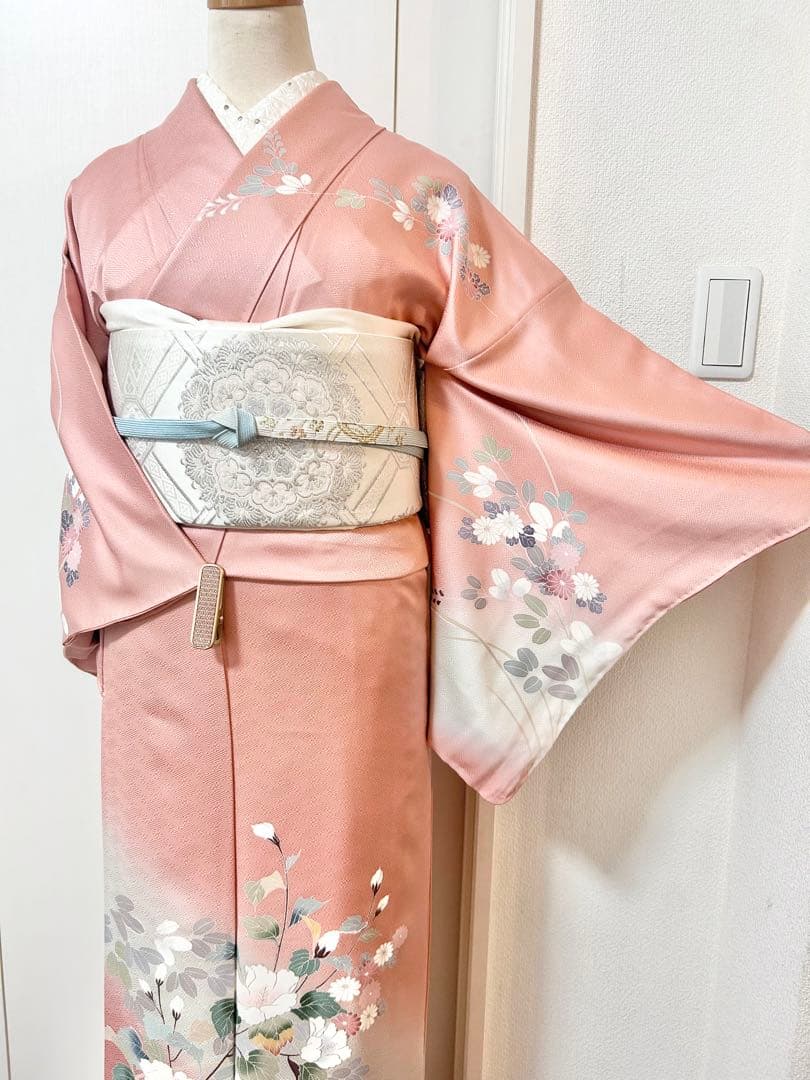 美品　正絹訪問着　フルセット4点　卒業式　入学式　七五三　お宮参り　西陣袋帯