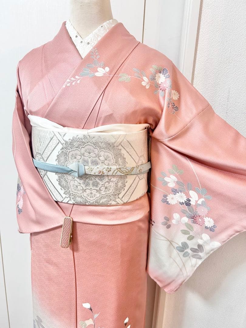 美品　正絹訪問着　フルセット4点　卒業式　入学式　七五三　お宮参り　西陣袋帯