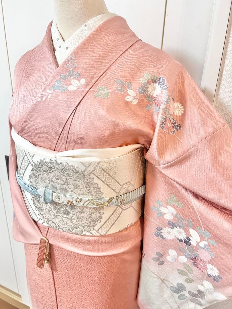 美品　正絹訪問着　フルセット4点　卒業式　入学式　七五三　お宮参り　西陣袋帯