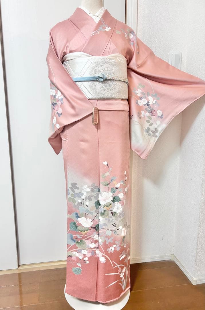 美品　正絹訪問着　フルセット4点　卒業式　入学式　七五三　お宮参り　西陣袋帯