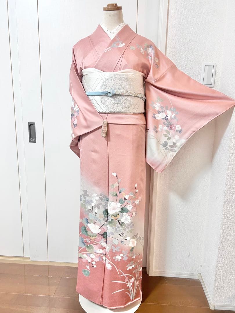 美品　正絹訪問着　フルセット4点　卒業式　入学式　七五三　お宮参り　西陣袋帯