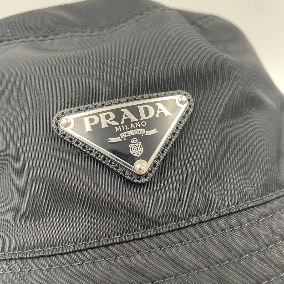 【✨未使用級現行】 プラダ バゲットハット 三角ロゴ RE-NYLON ブラック