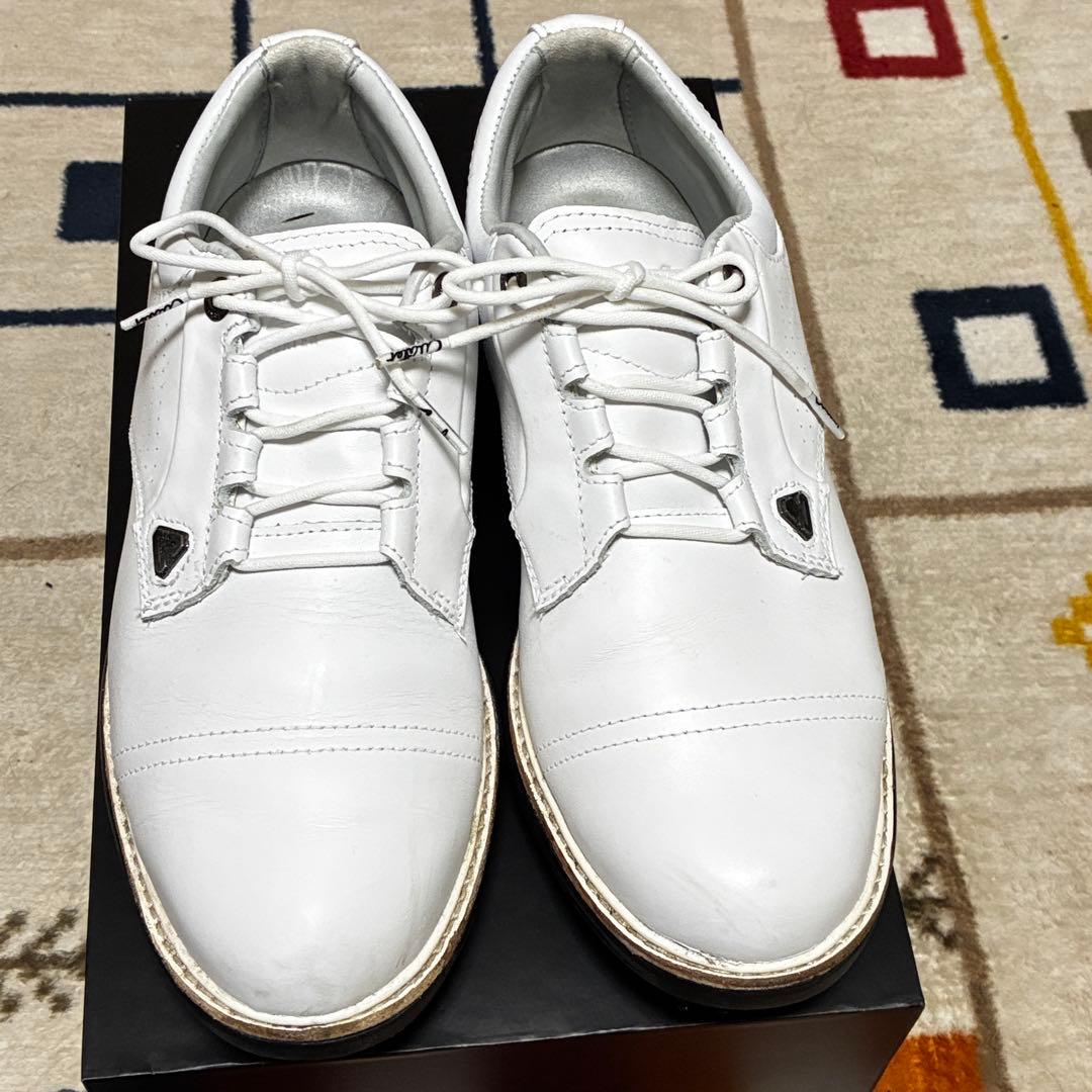 CUATERキャロウェイホワイト レザー ゴルフシューズメンズサイズ27.5