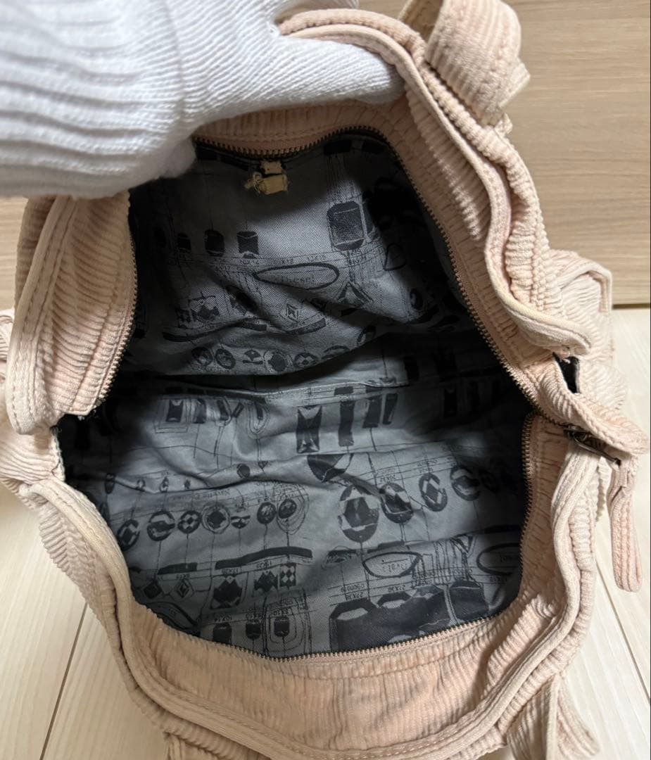 DIESEL バッグ コーデュロイ archive l logo Y2K