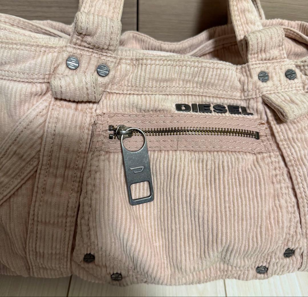 DIESEL バッグ コーデュロイ archive l logo Y2K