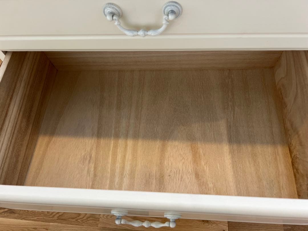 ホワイト 猫足　猫脚　4段　チェスト　木製　姫系家具