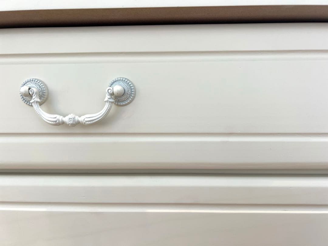 ホワイト 猫足　猫脚　4段　チェスト　木製　姫系家具