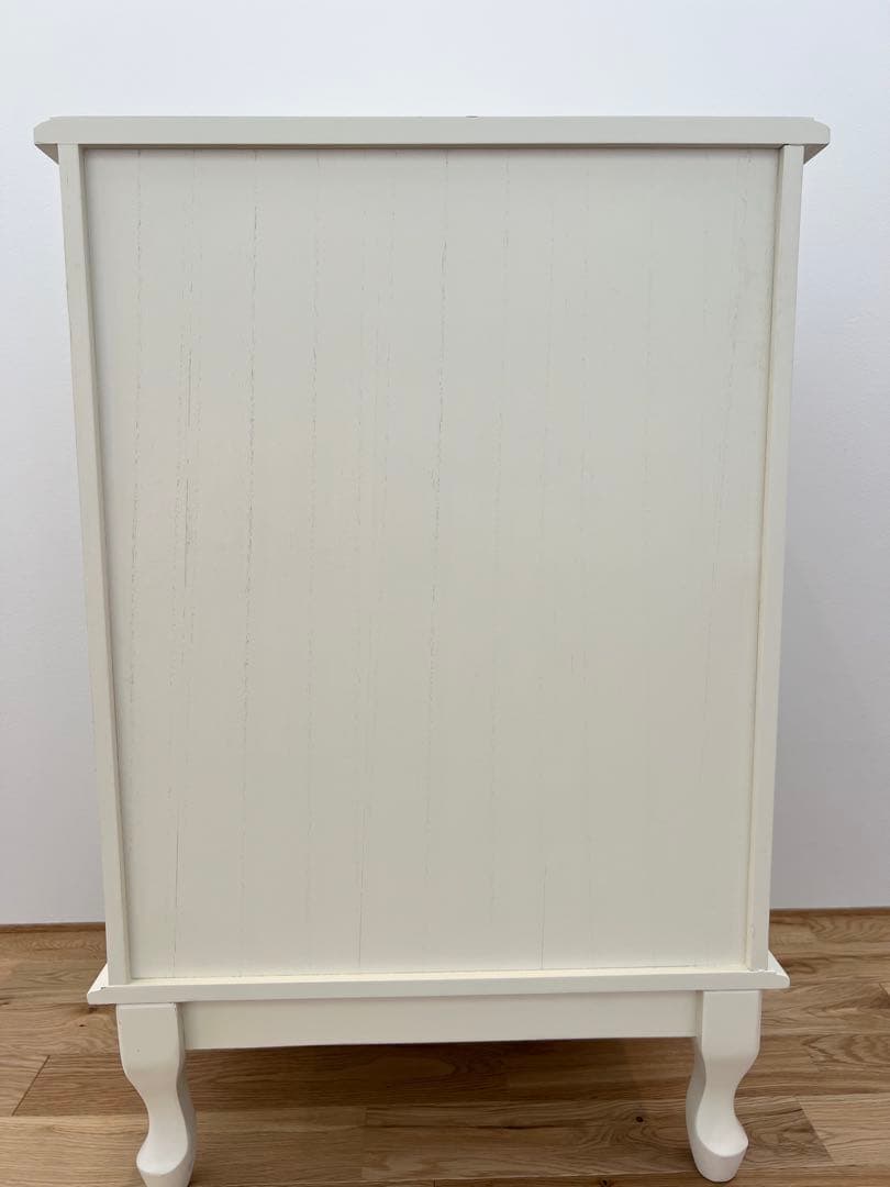 ホワイト 猫足　猫脚　4段　チェスト　木製　姫系家具