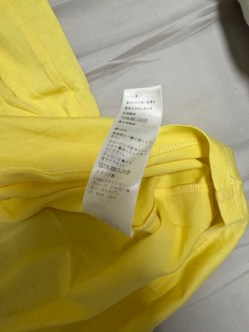 nachan CELINE イエロー ロゴ Tシャツ 半袖