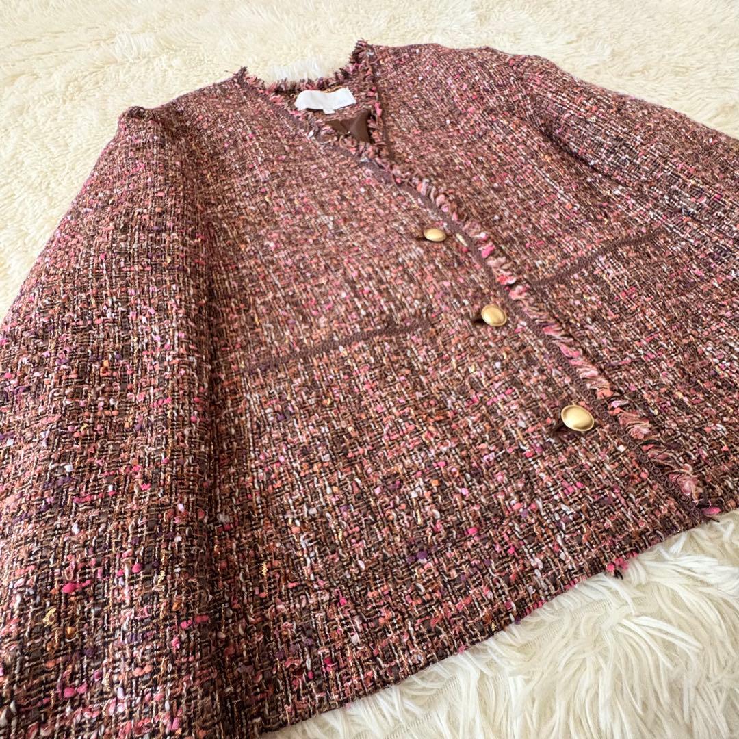 未使用級✨ 自由区　24AW ラメノットファンシーツイードジャケット　38￼/M