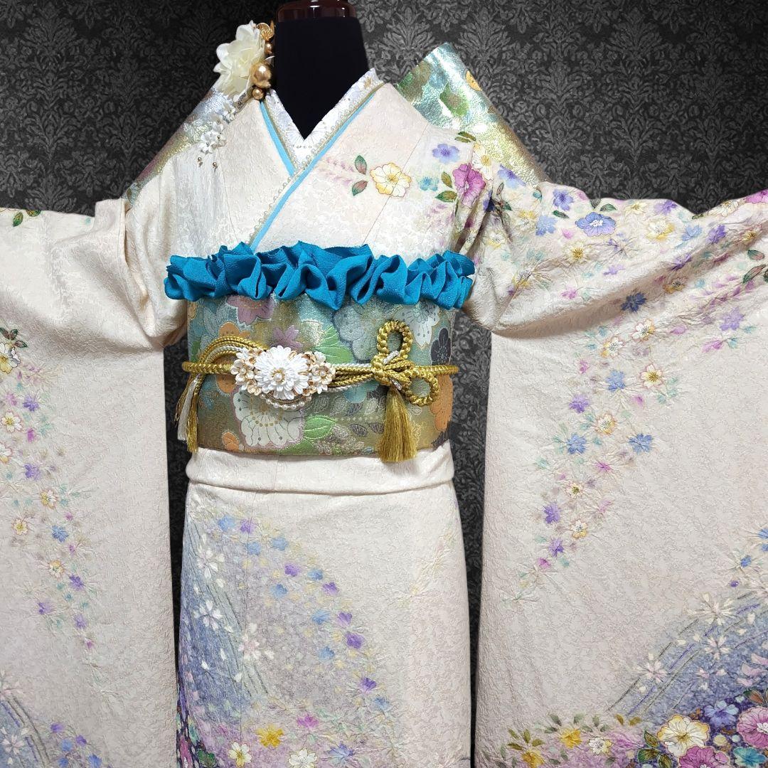 お直し無料☆振袖フルセット(8点)・成人式・辻ヶ花・辻が花・落款入り・作家物