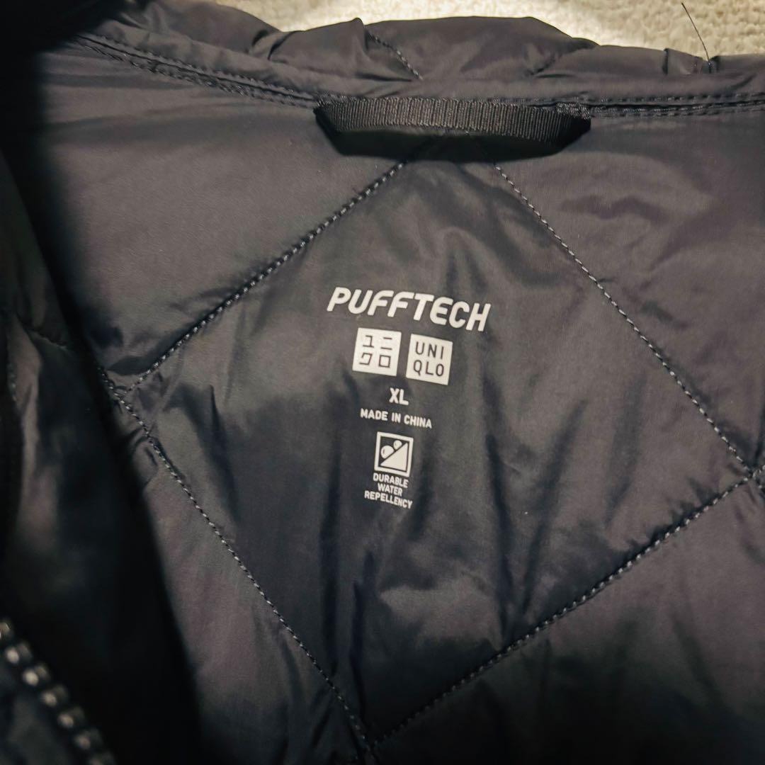 ユニクロ パフテックロングコートリラックスフィット XL ブラック UNIQLO