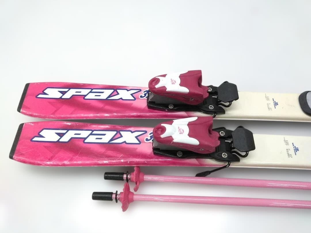 ジュニアスキー4点セット 女の子 カザマ 120cm ビッグホーン24cmピンク