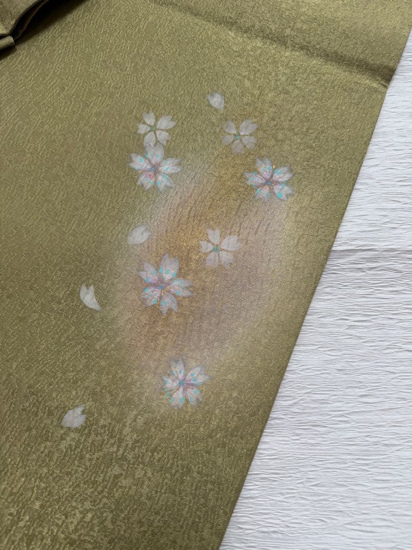 m-43＋　m-32 浅井清仁 桜 手描き 袋帯 正絹 未使用極美品