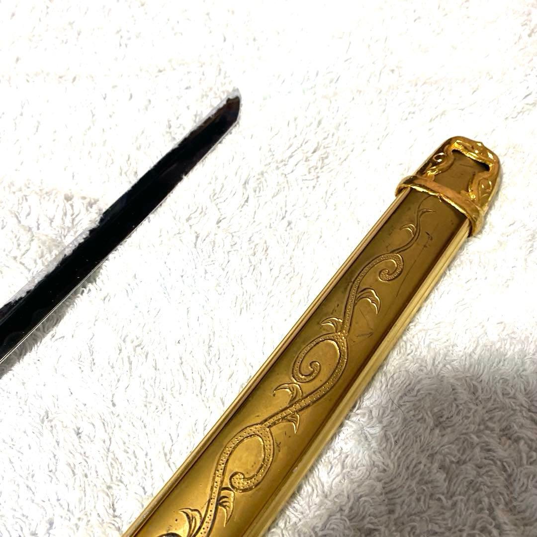 模造刀　金色の太刀　陣太刀　金属刀身