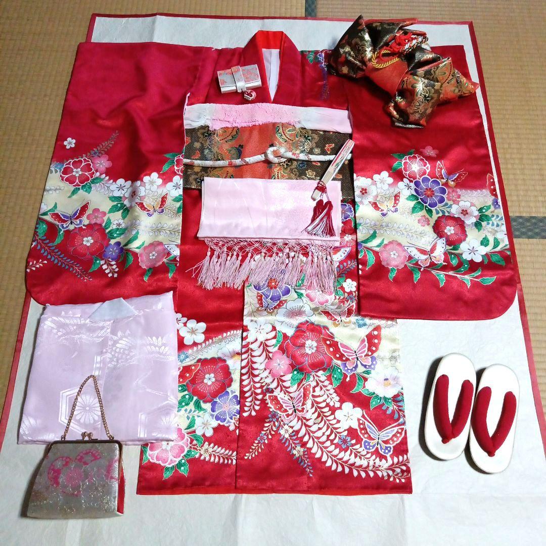 【1/26までのお値段】七五三　七歳着物・結び帯・フルセット　　(7)