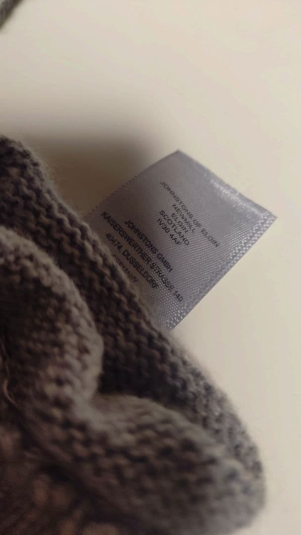 Johnstons　ジョンストンズ　カシミヤ　Silver　手袋