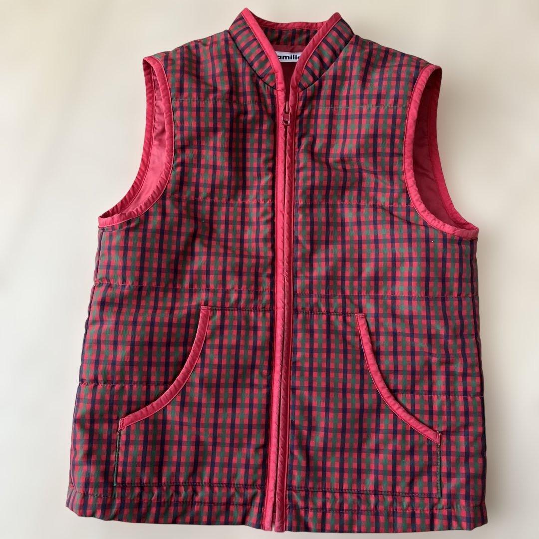 ファミリア　中綿スキーウェア　雪遊びウェア　防寒着セットアップ　100cm