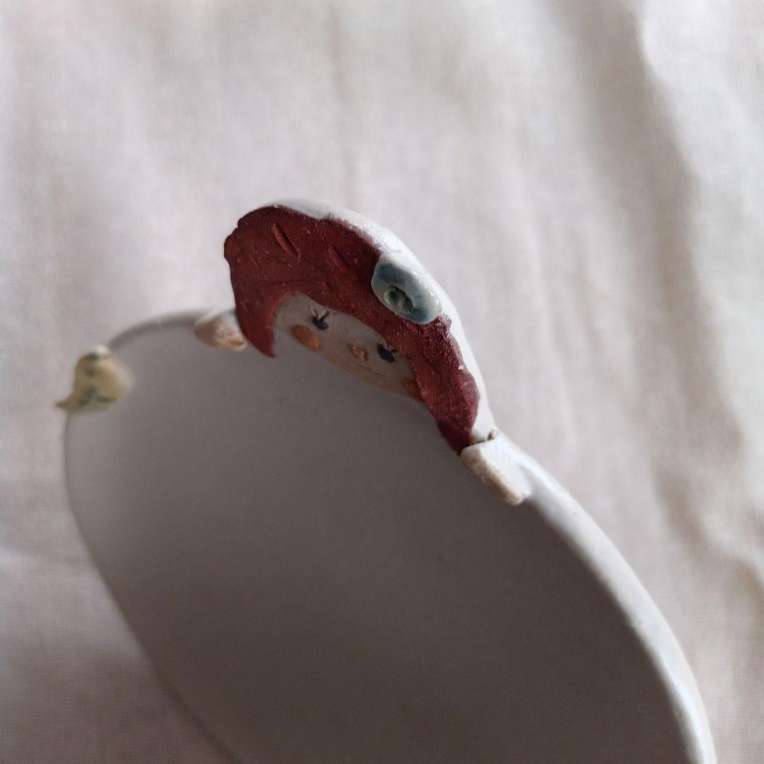 山田裕恵　皿　丸皿　直径約15cm　女の子　⚠難あり！