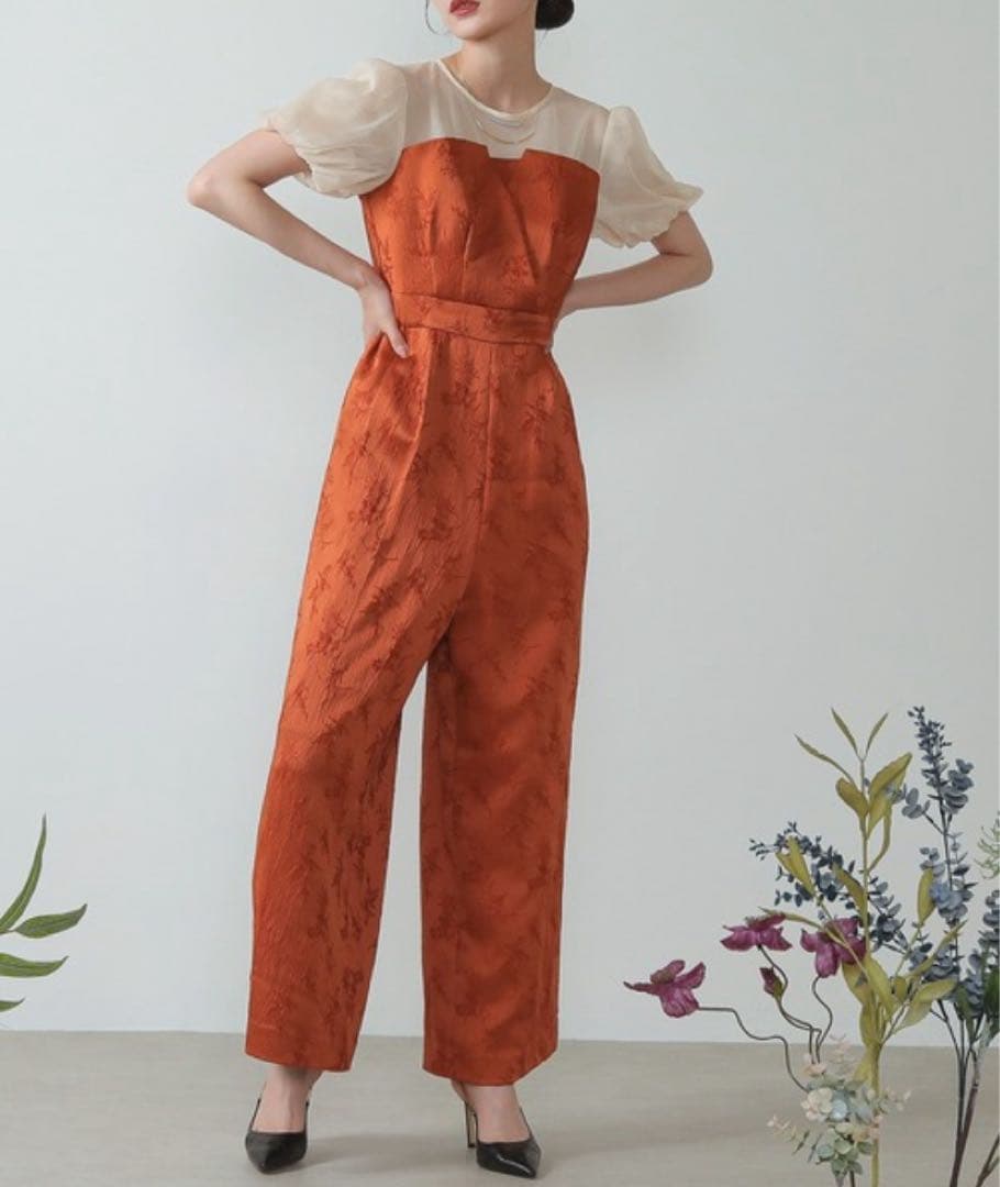 【ミント様】kana チュール パフスリーブ オールインワン