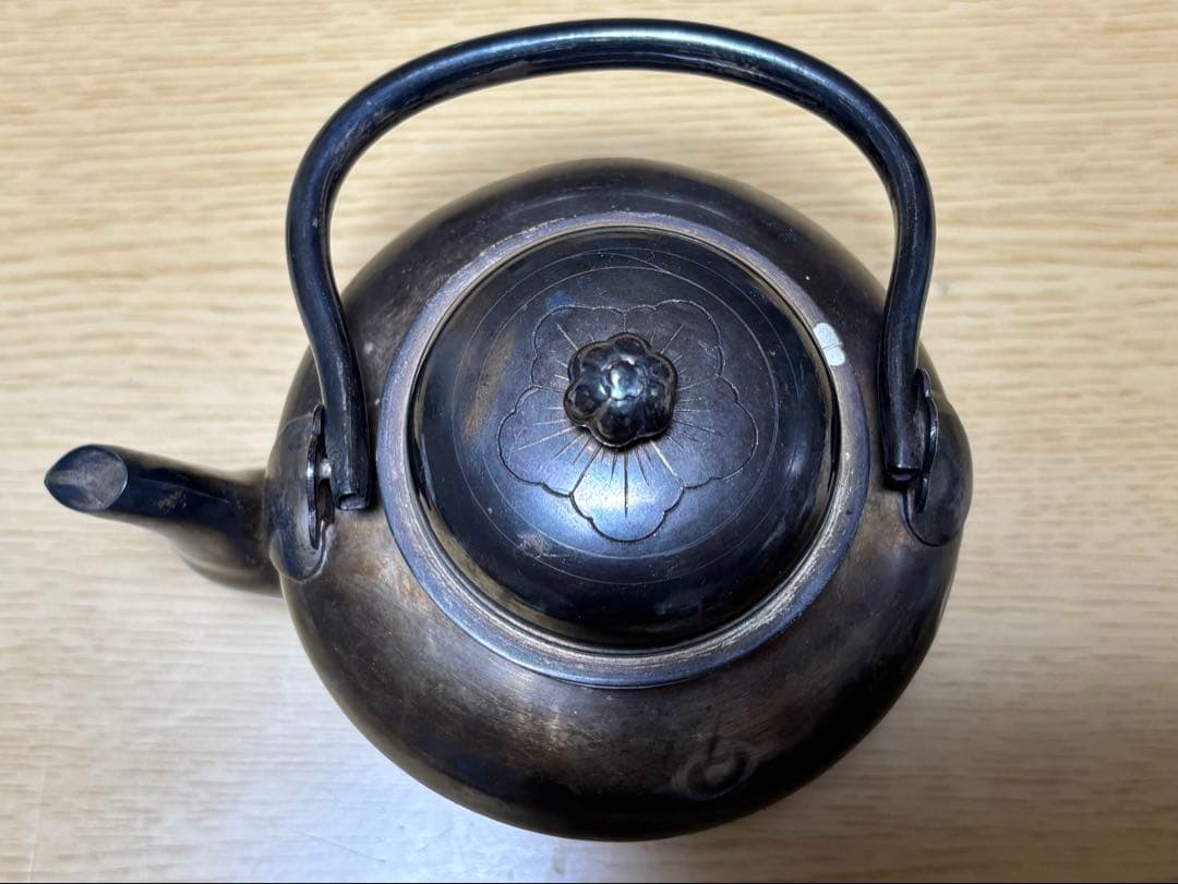 【純銀製】銀瓶 やかん 急須 湯沸かし 煎茶道具 茶道具 金属工芸 約214g