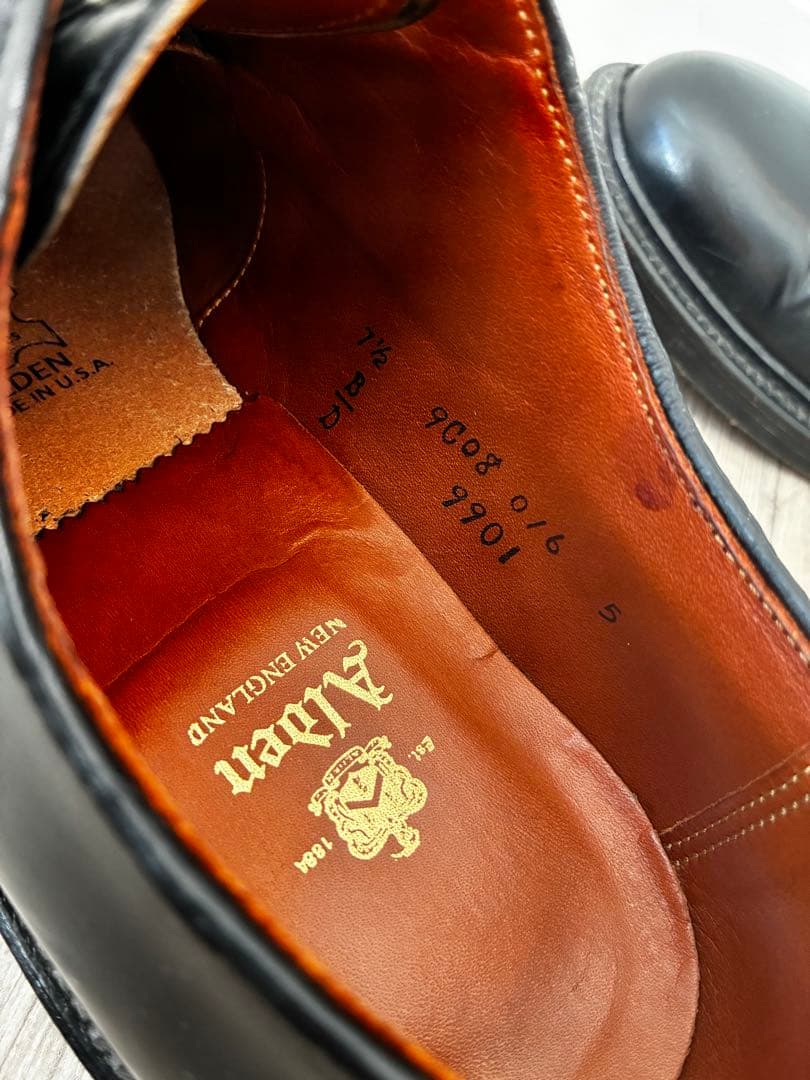 Alden 9901 プレーントゥ 黒 7 1/2 Dオールデン コードバン