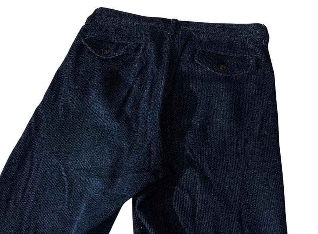 状態良　ジャパンブルージーンズ インディゴ刺し子スラックス　モンペ　28 藍色