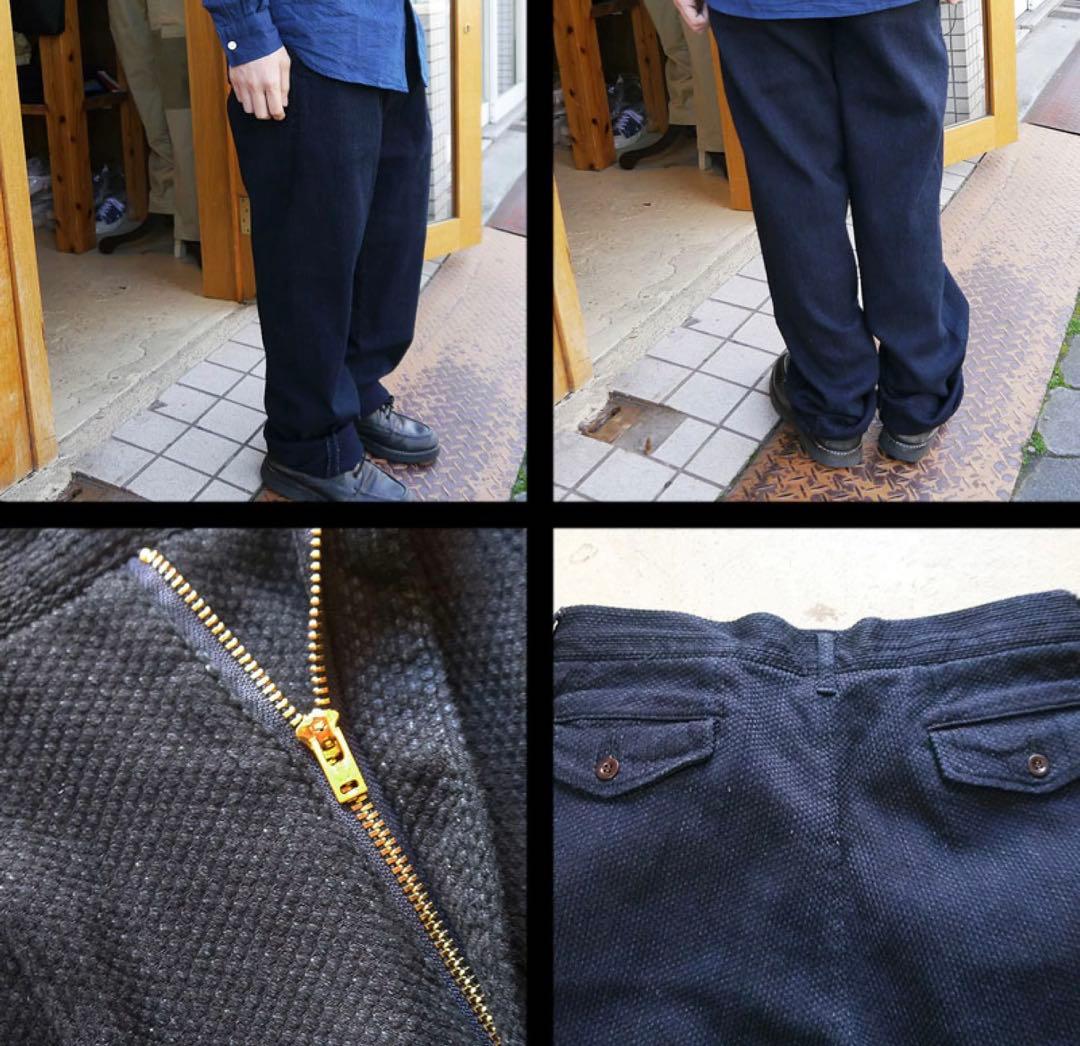 状態良　ジャパンブルージーンズ インディゴ刺し子スラックス　モンペ　28 藍色