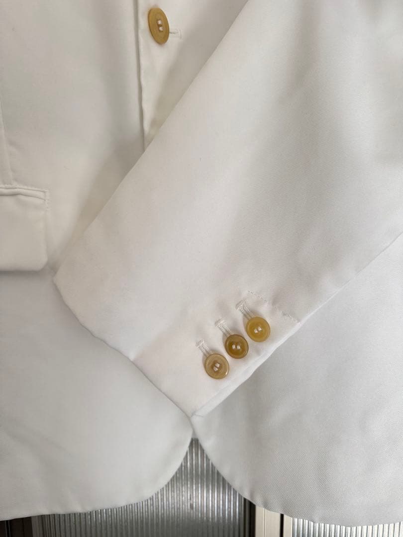 未使用 BLACK COMME des GARÇONS ポリ縮テーラード 白