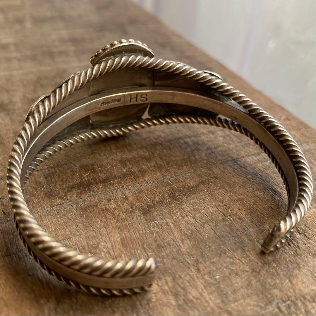 【刻印HS】ハーマンスミス/シルバーバングルSサイズ【ナバホ】