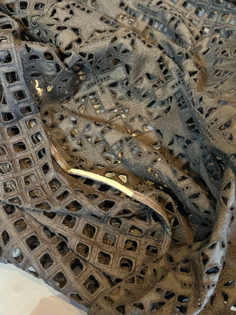 sacai メッシュロングワンピース ブラック　サカイ