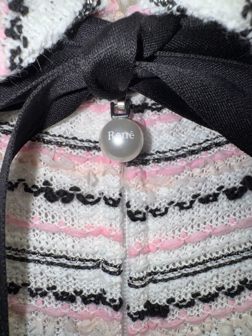 【Reneルネ】限定品DM 掲載新品タグ付定価57,200円ニットジャケット36