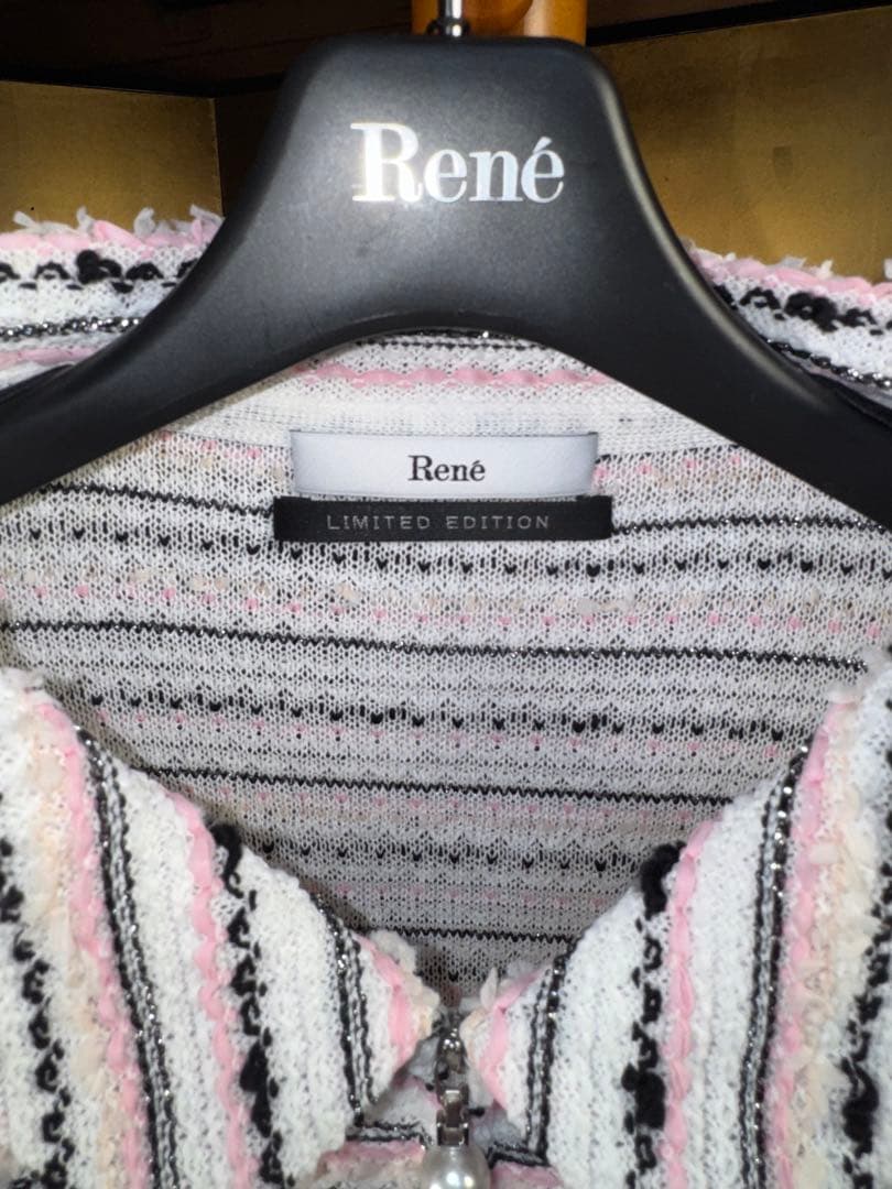 【Reneルネ】限定品DM 掲載新品タグ付定価57,200円ニットジャケット36