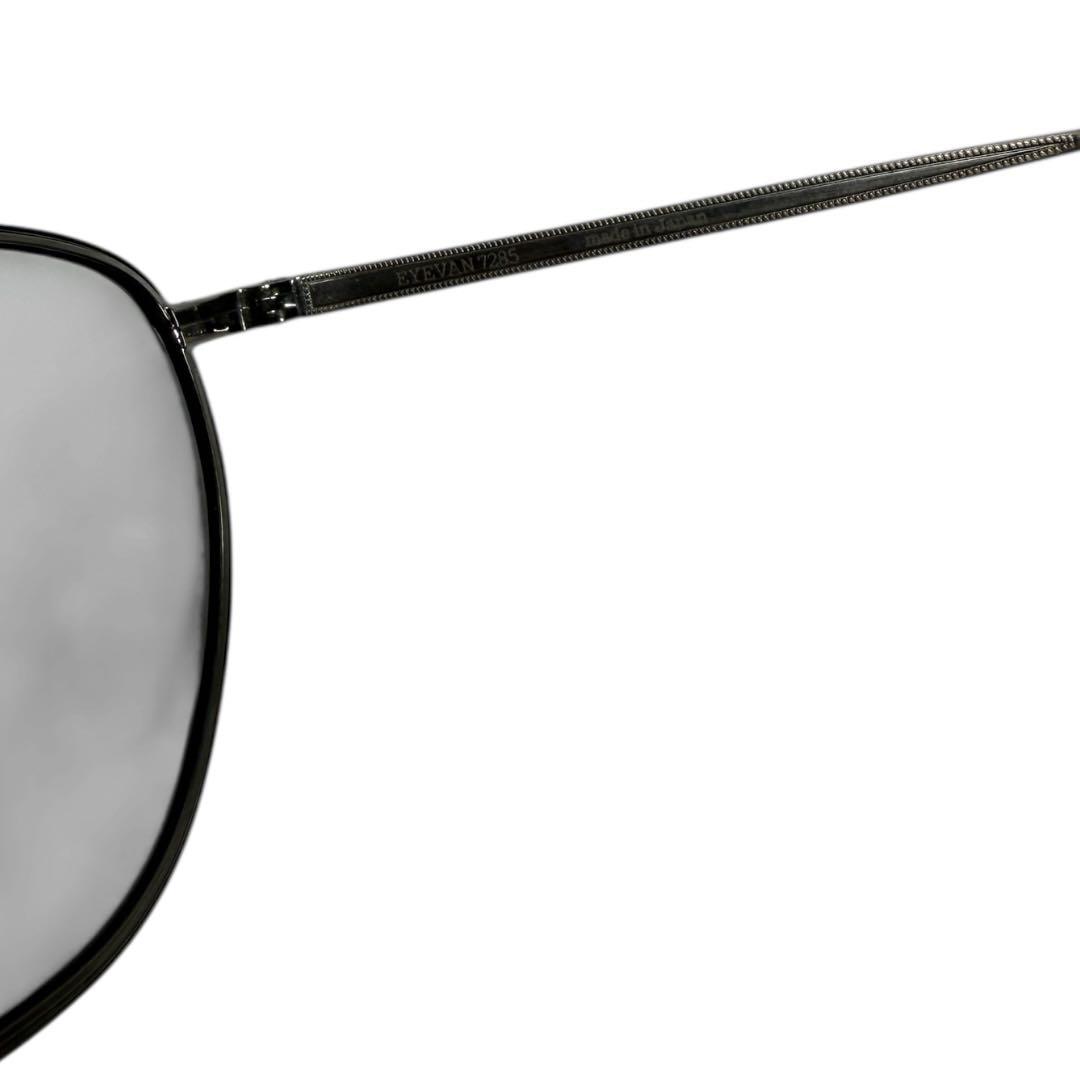 美品 EYEVAN 7282 アイヴァン 眼鏡 サングラス549 グレー8010