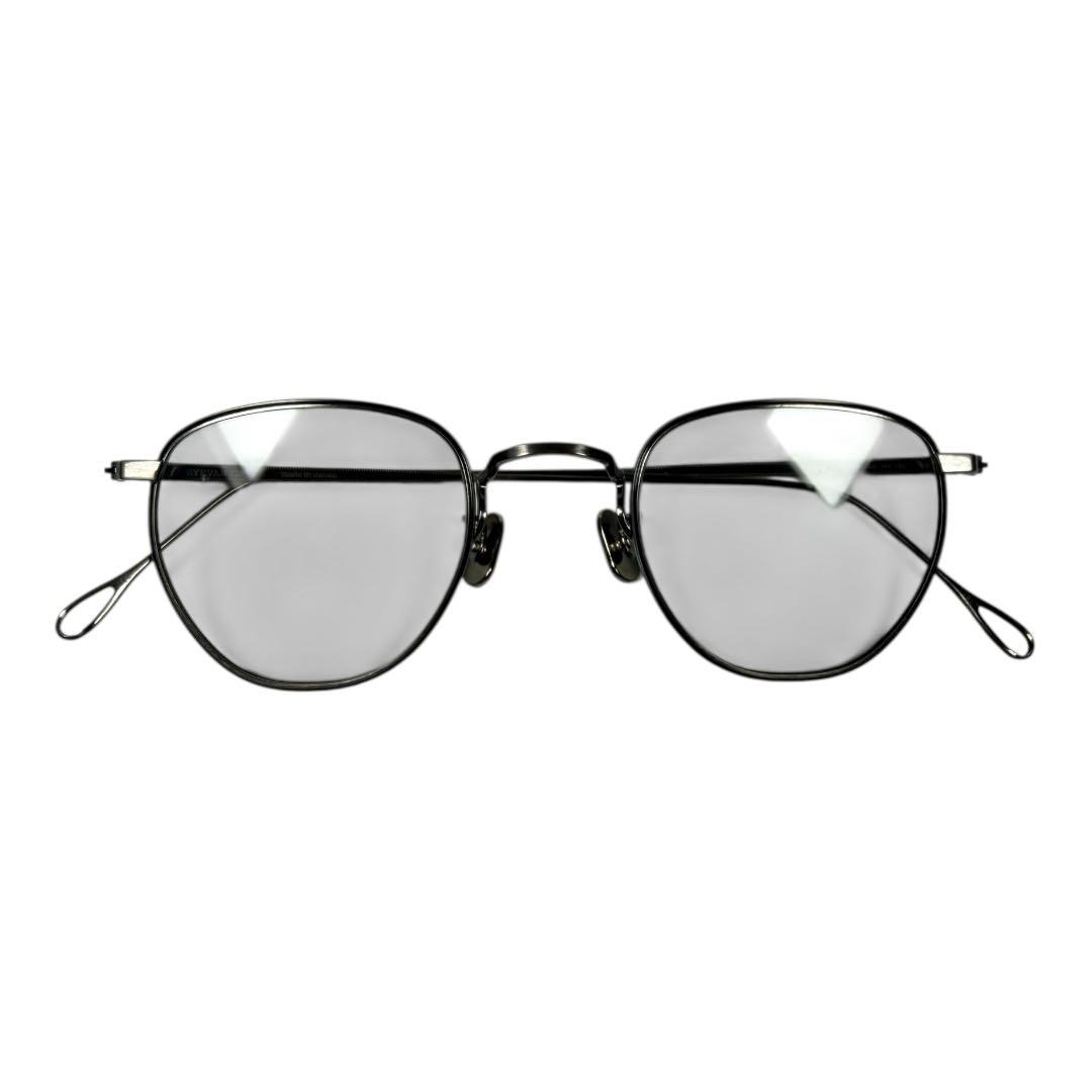 美品 EYEVAN 7282 アイヴァン 眼鏡 サングラス549 グレー8010