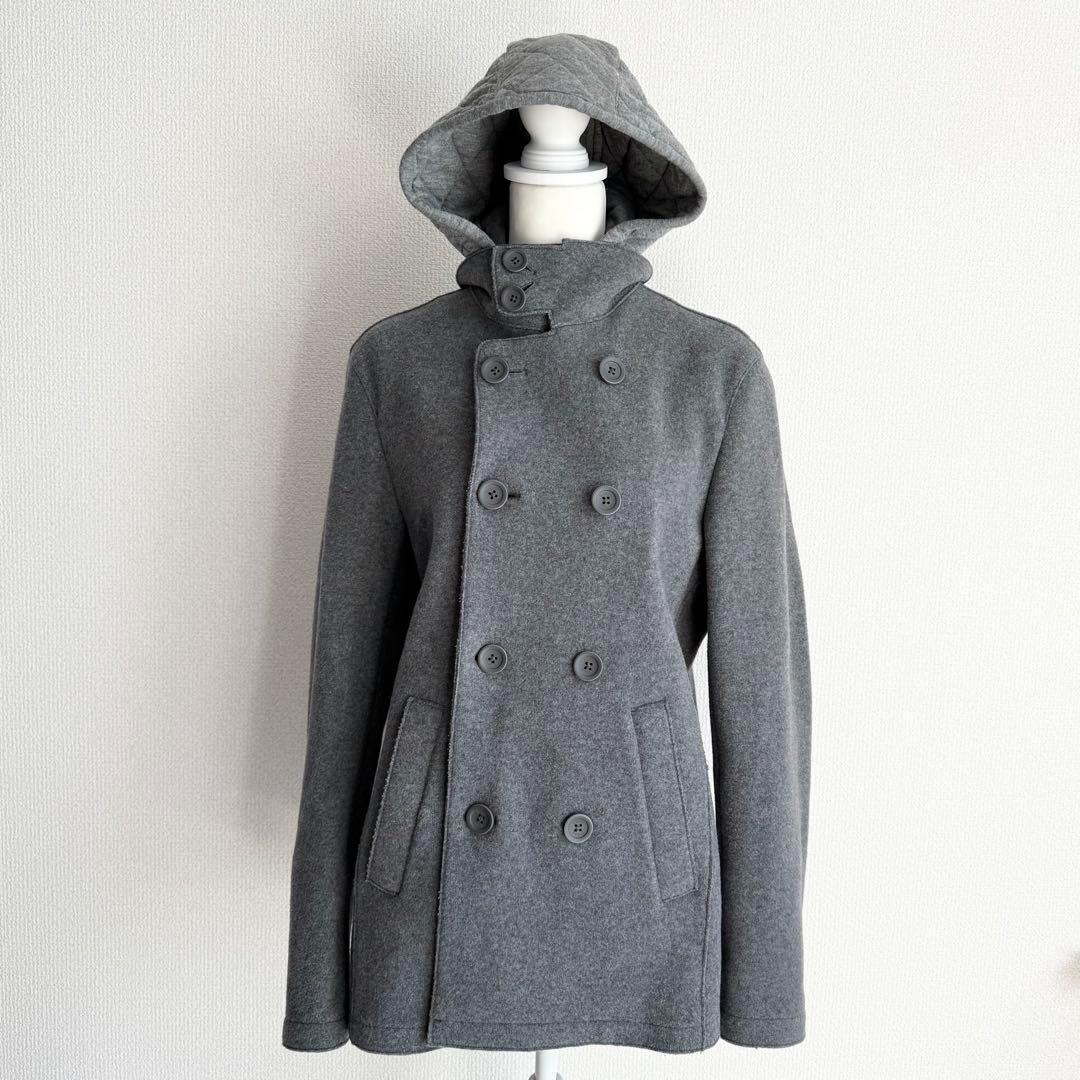 HERNO Resort 縮絨ウールピーコート フード取外し可 2way 48