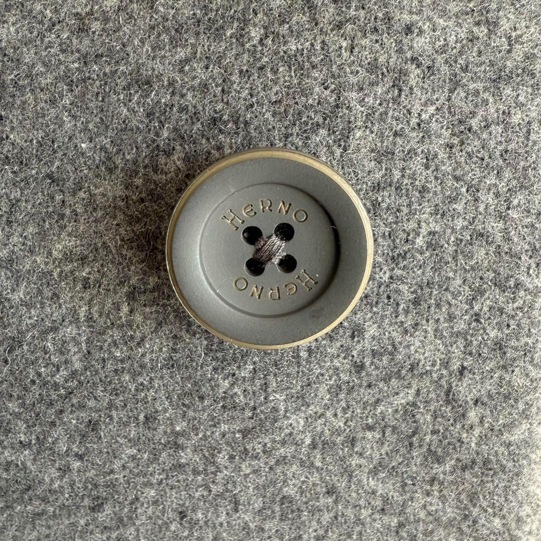 HERNO Resort 縮絨ウールピーコート フード取外し可 2way 48