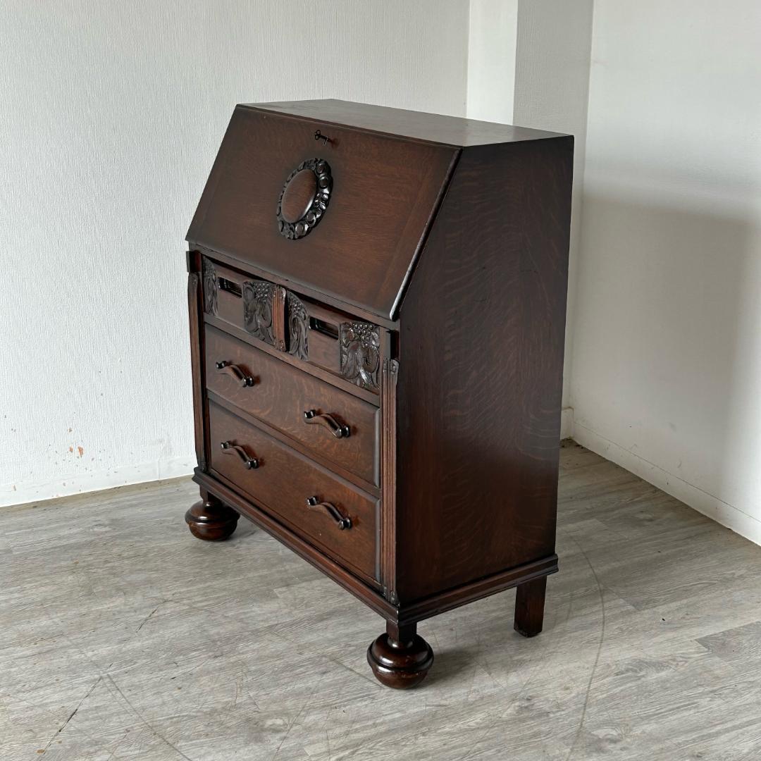 イギリス アンティーク 家具 ライティング ビューロー 英国 チェスト 532A