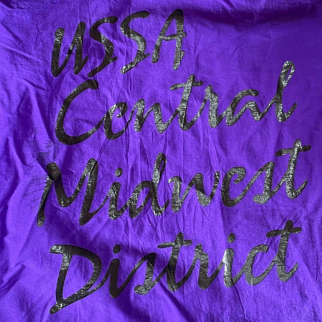 VOmax サイクルジャケット XL 紫×エメラルド ナイロン×裏起毛 USA製