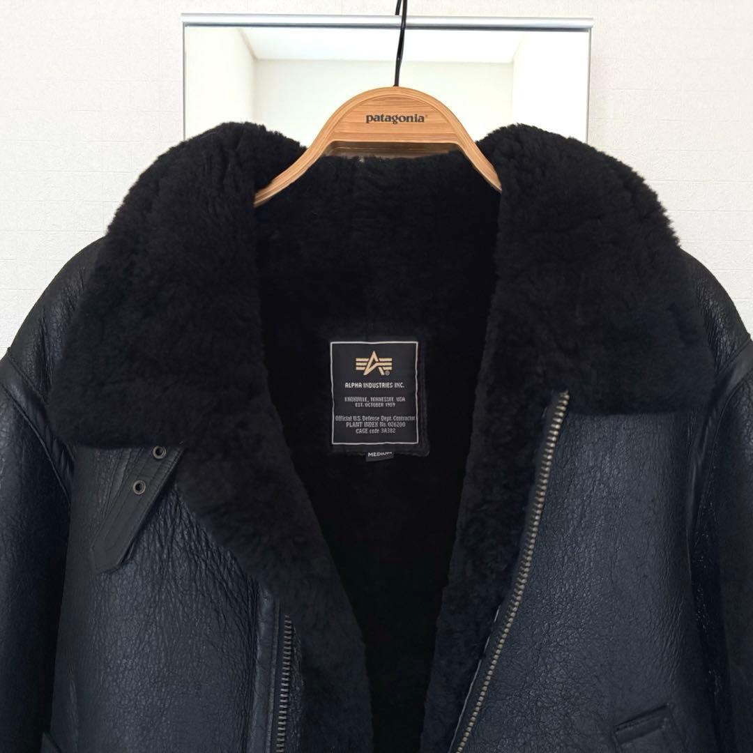 ALPHA INDUSTRIES INC／リアルムートンB-3 ／ブラック未使用